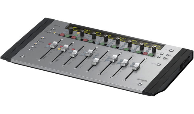Each of the MC Mix's eight channels features a motorised fader and rotary encoder.